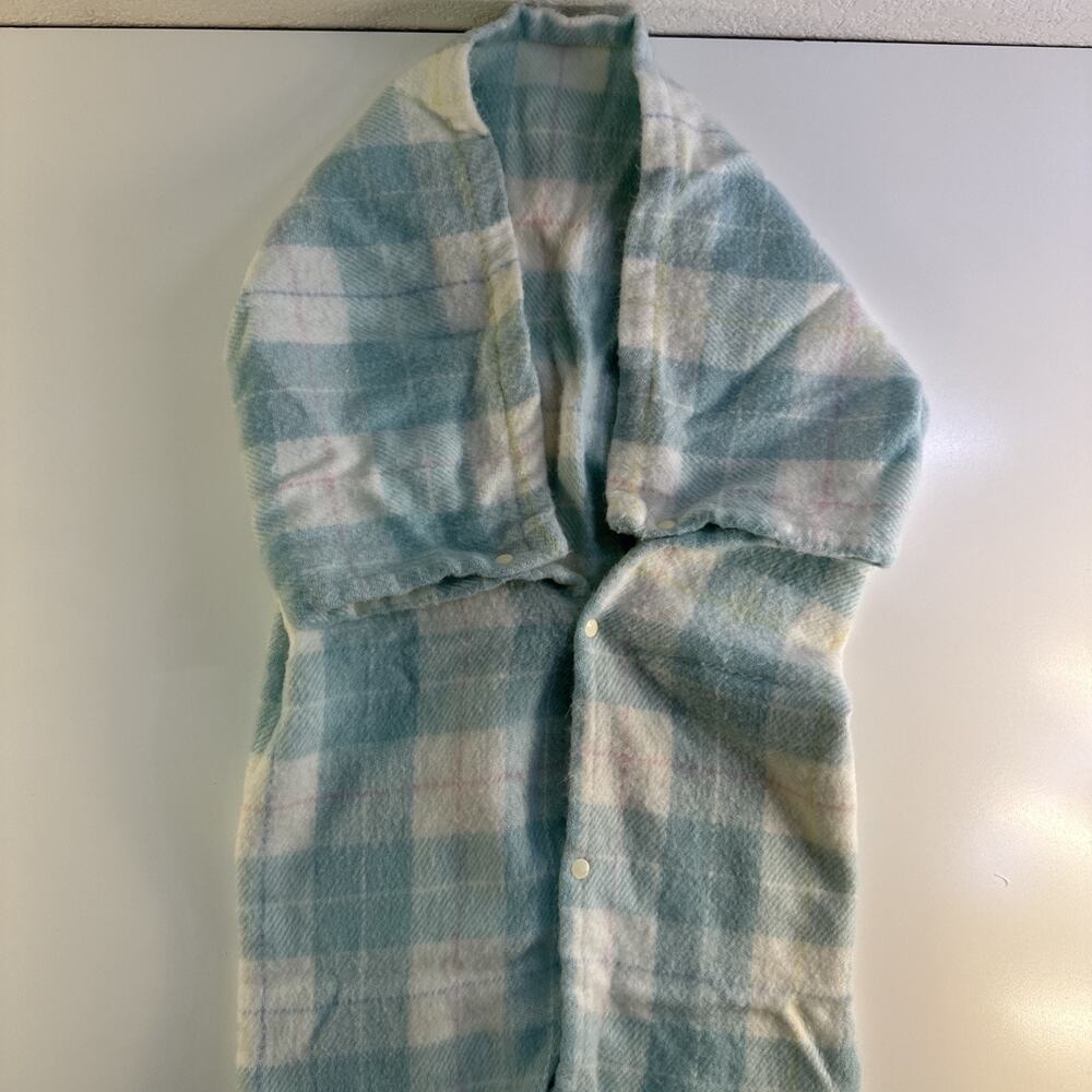 Tennessee Woolen Mills Pastel GreensPlaid Baby Bunting Snap Stoller Blanket Snap